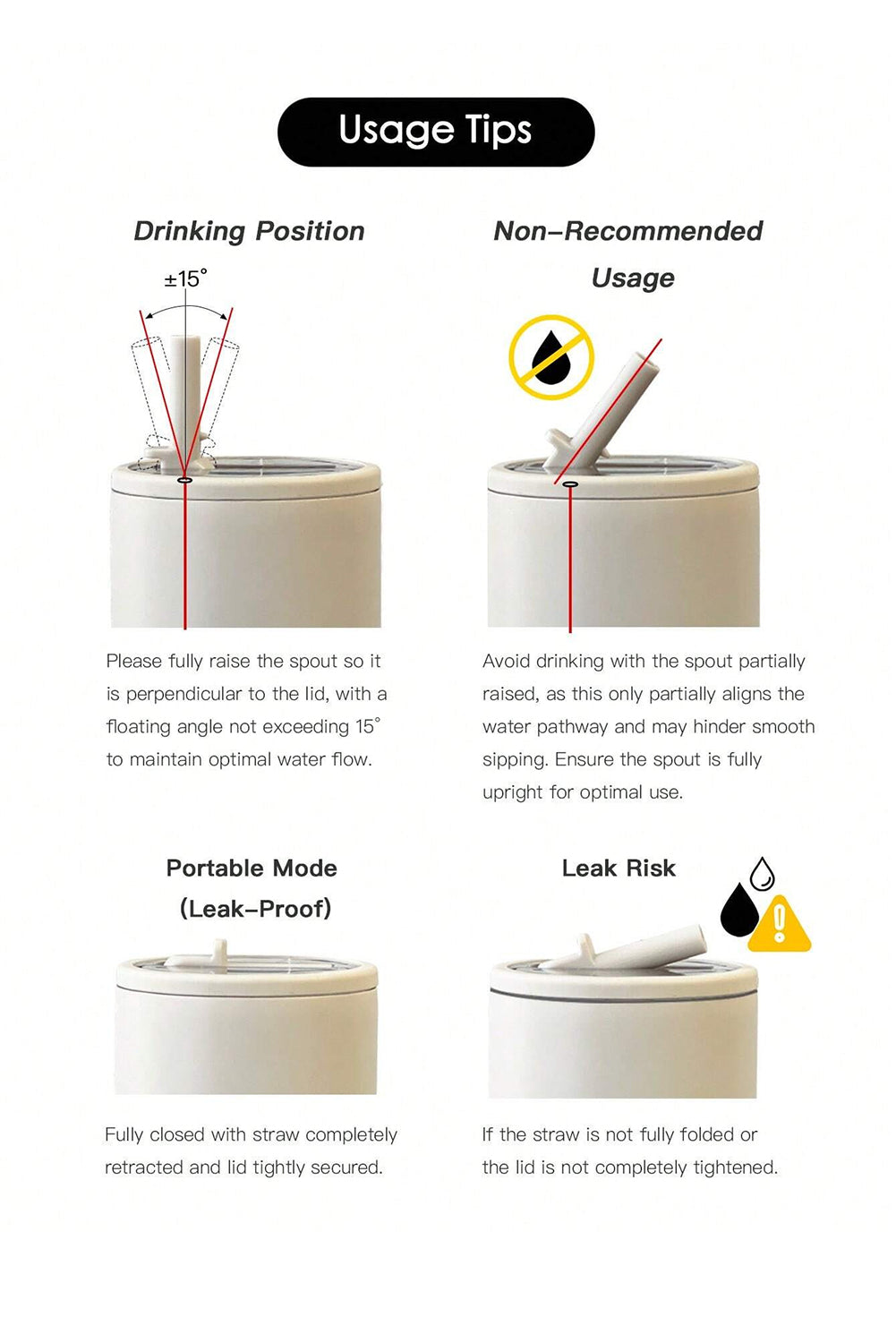 White Christmas Sweet Bow Print Travel Mug with Handle and Straw - Velvet Stardust Co.