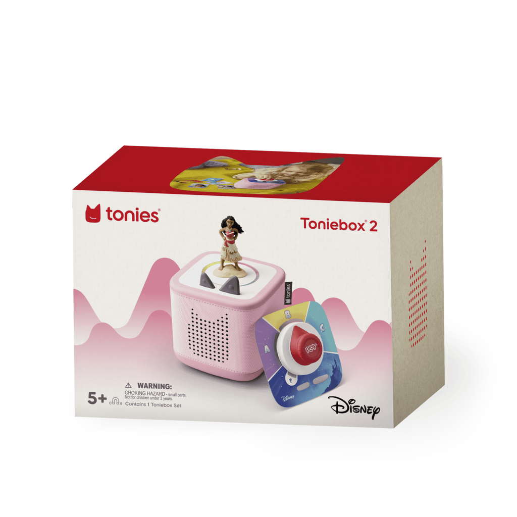 Toniebox™ 2 Audio Player Gift Bundle – Cloud Pink Edition with Moana & Disney Quiz Kingdom