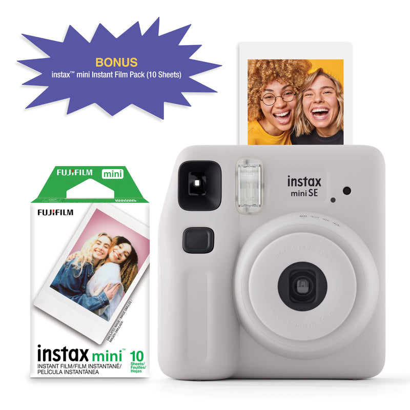 Fujifilm Instax Mini SE Instant Camera + 10-Pack Film – Pink Edition