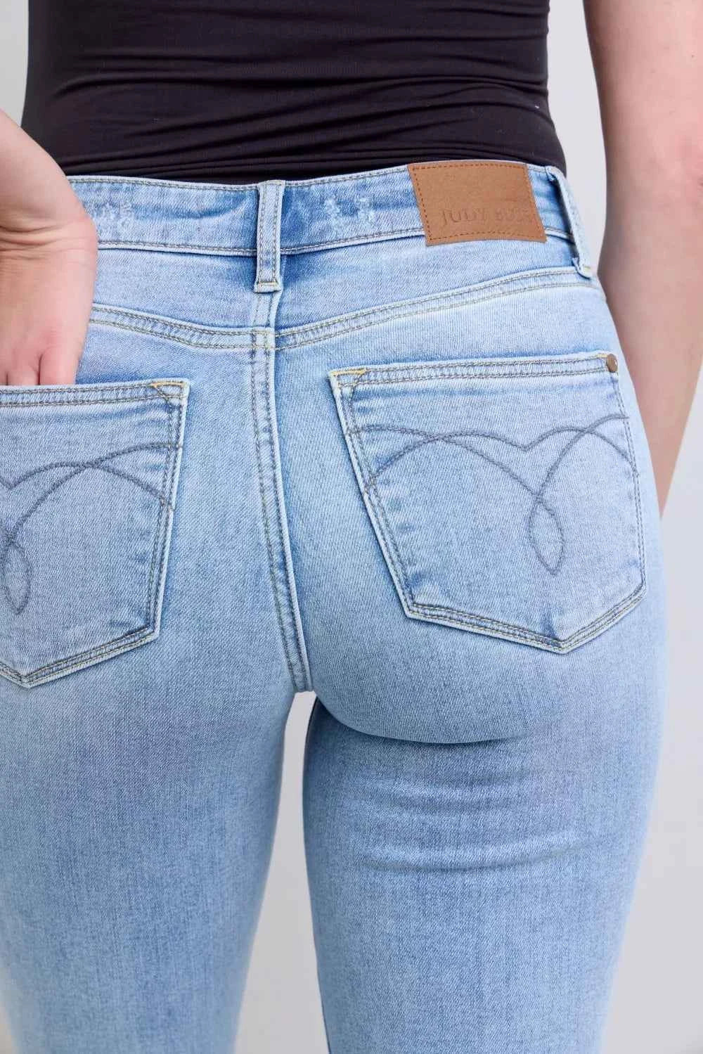 Judy Blue Mid Rise Thermal Bootcut Jeans