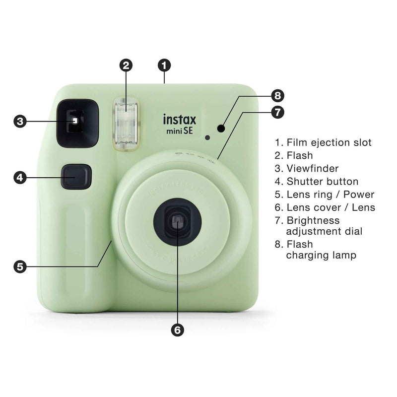 Fujifilm Instax Mini SE Instant Camera + 10-Pack Film – Pink Edition