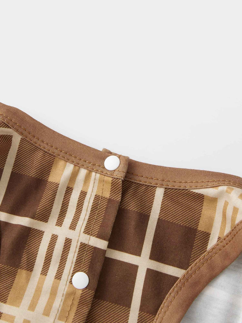 Jaweiwi Family Matching Christmas Pajama Set – Cozy Reindeer Plaid Sleepwear for the Holidays