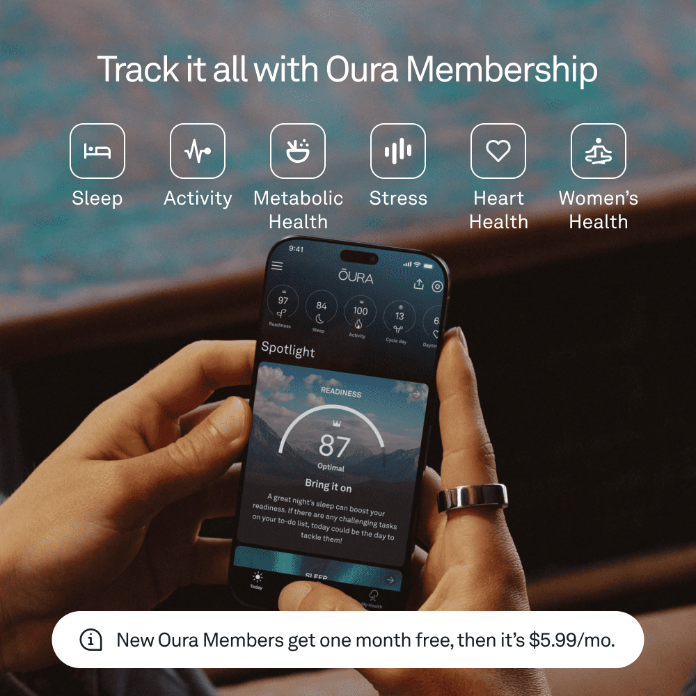 Oura Ring 4 – Smart Titanium Wellness Ring for Sleep, Fitness & Heart Tracking (8-Day Battery)