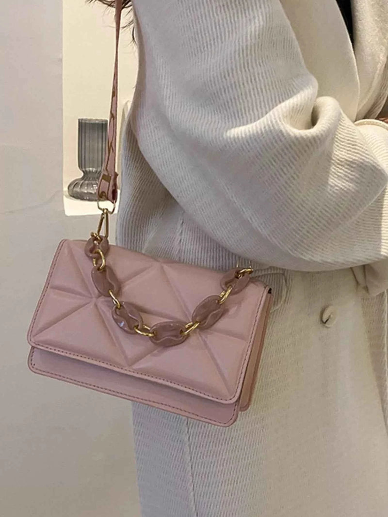 Quilted Adjustable Strap Crossbody Bag