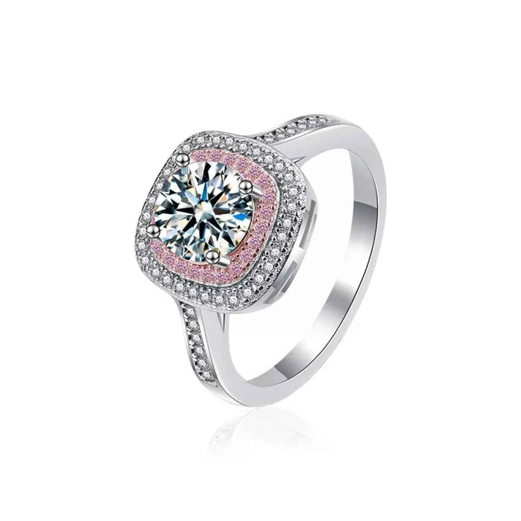 1 Carat Moissanite 925 Sterling Silver Ring
