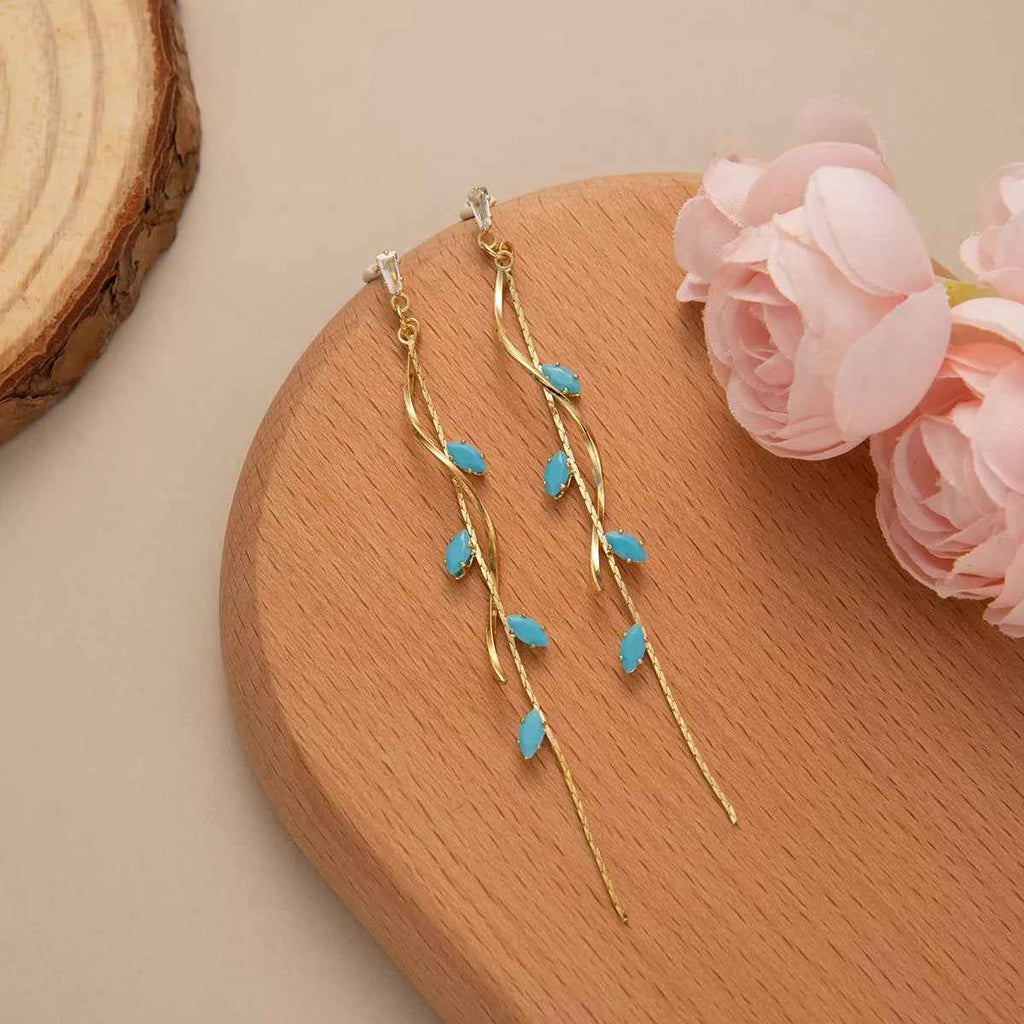 18K Gold-Plated Chain Drop Earrings - Velvet Stardust Co.