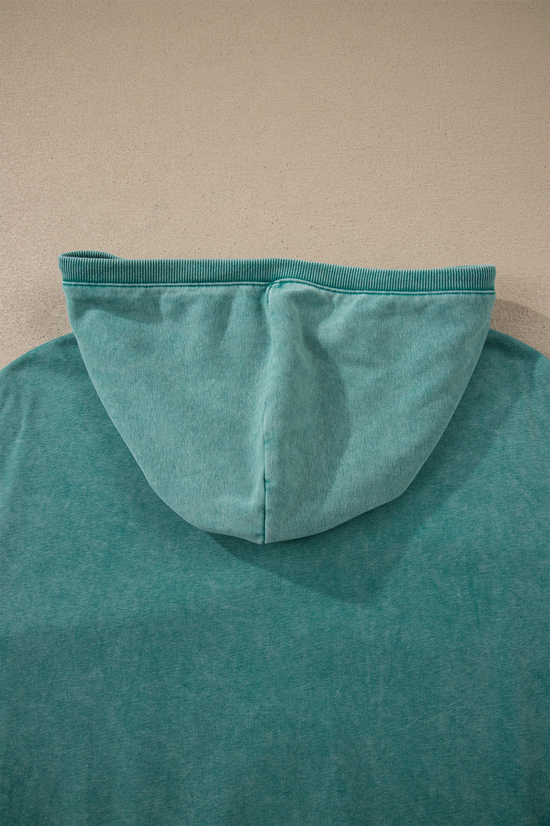 Cozy Mineral Wash Half Zip Hoodie