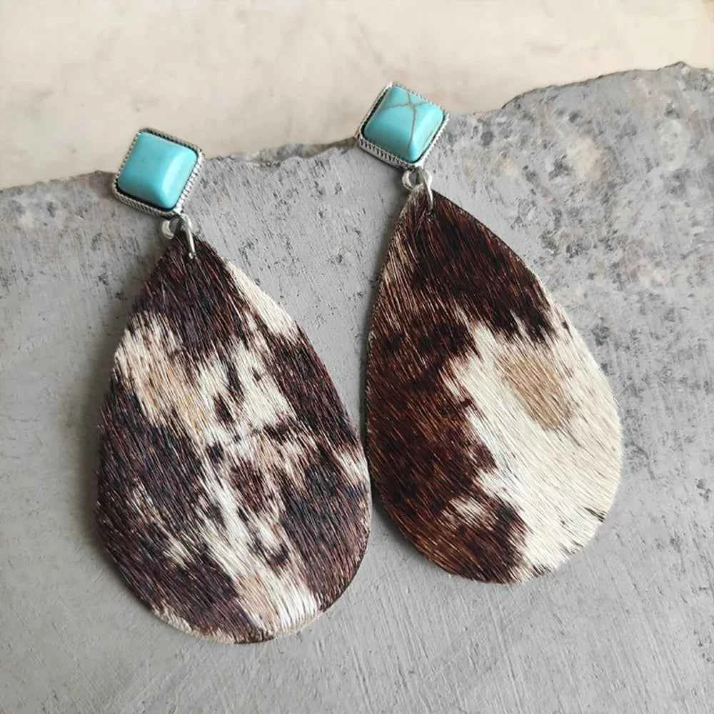 Turquoise Teardrop Earrings - Velvet Stardust Co. - Velvet Stardust Co.