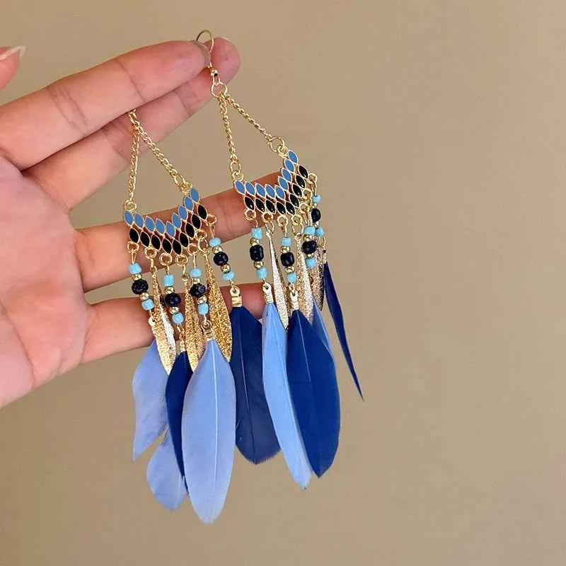 Alloy Rice Bead Dangle Earrings - Velvet Stardust Co.