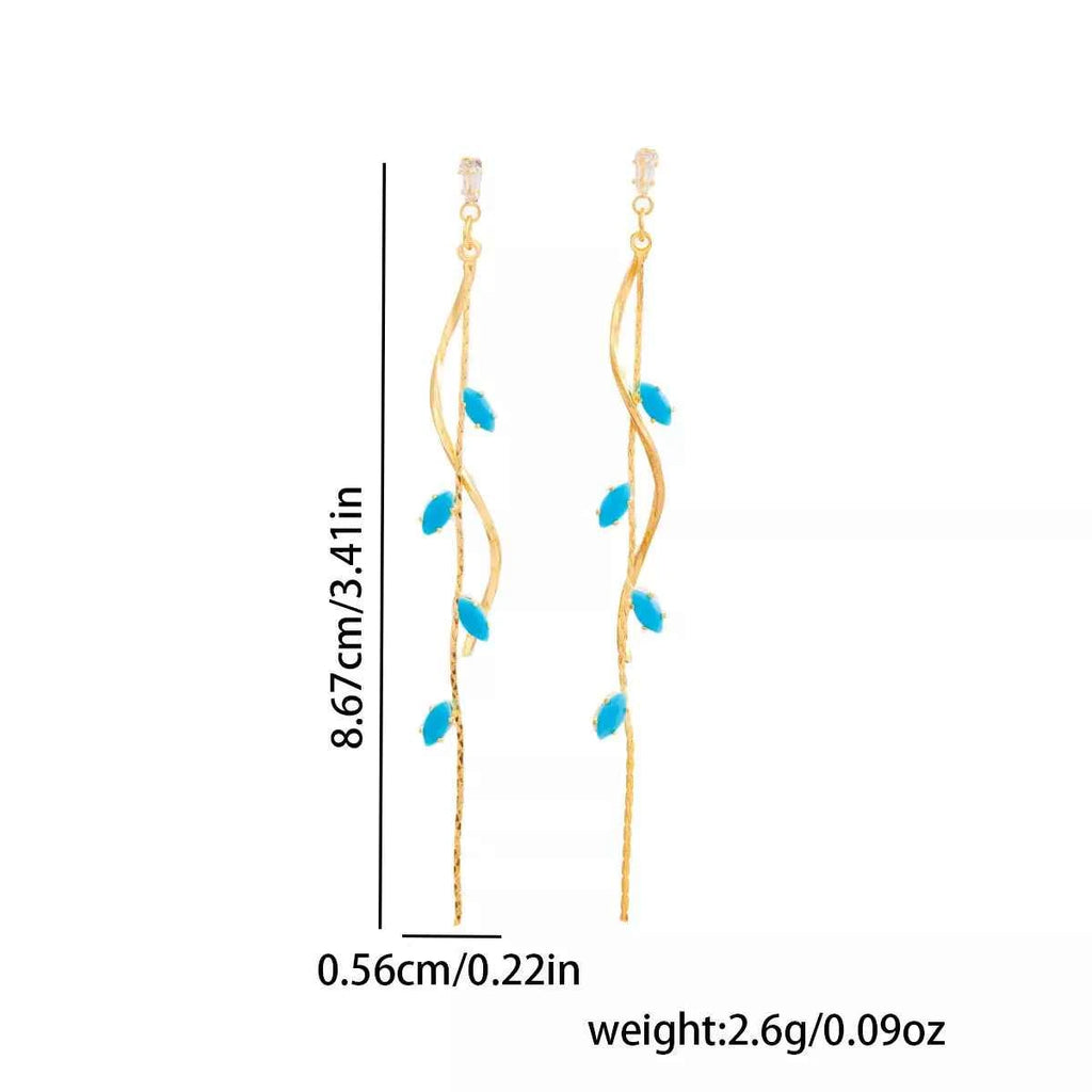 18K Gold-Plated Chain Drop Earrings - Velvet Stardust Co.