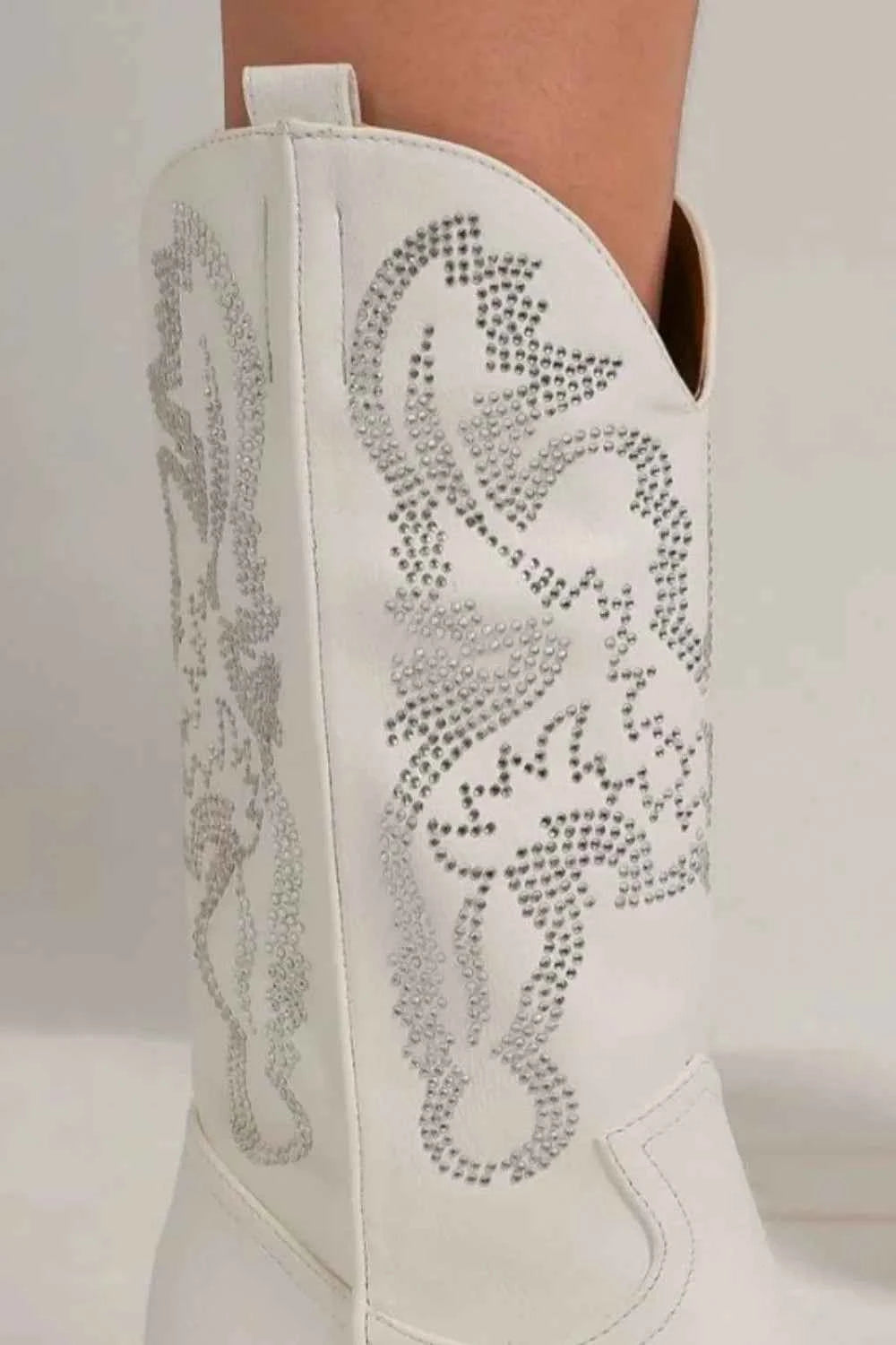 Beast Fashion Rhinestone Detail Point Toe Boots - Velvet Stardust Co. - Velvet Stardust Co.