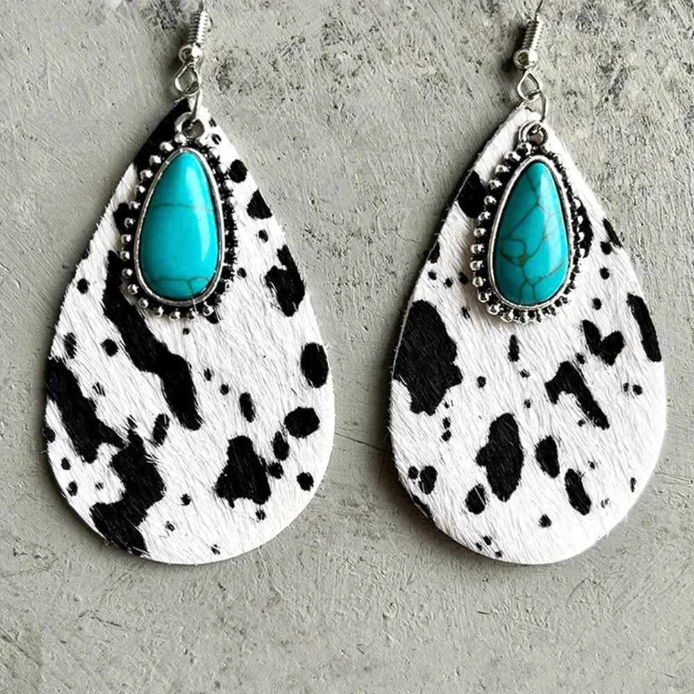 Turquoise Teardrop Earrings - Velvet Stardust Co. - Velvet Stardust Co.