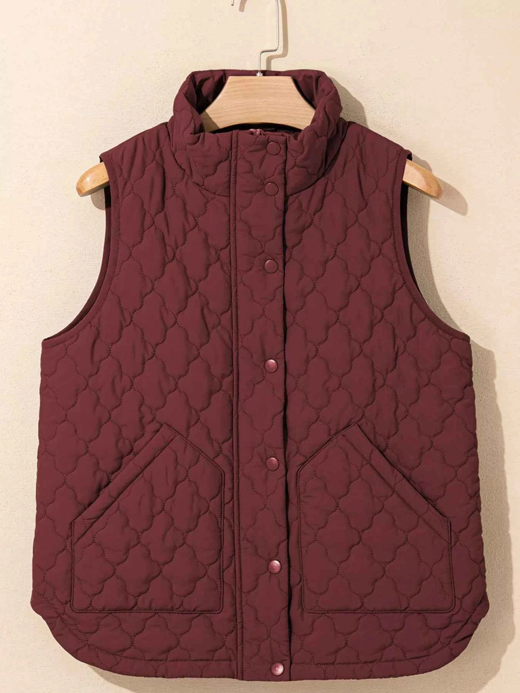Quilted Snap Down Zip Up Vest Coat - Velvet Stardust Co.
