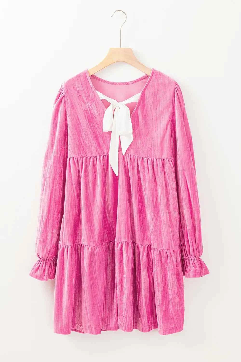 Tiered Flounce Sleeve Mini Dress - Velvet Stardust Co.