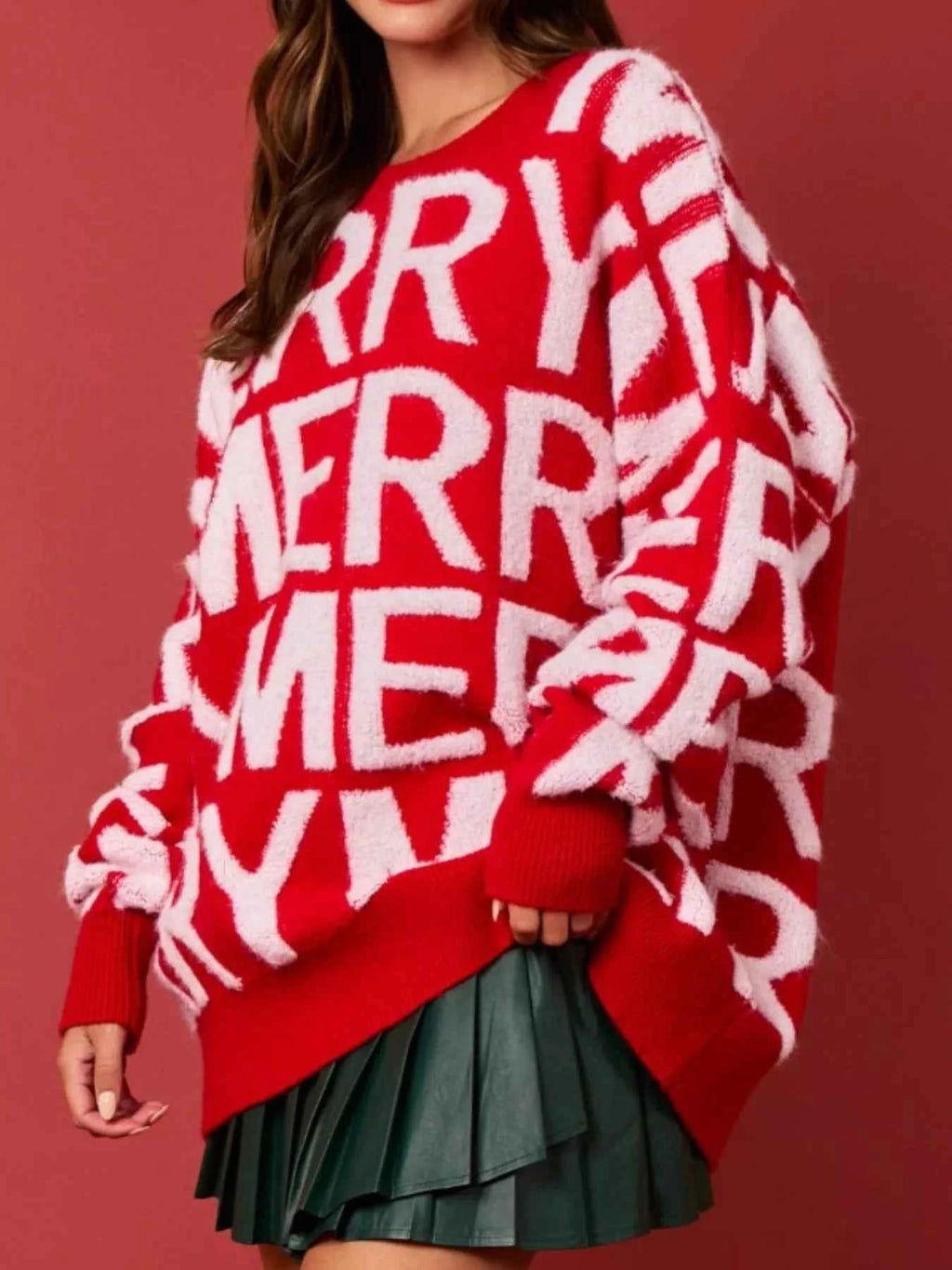 Christmas Merry Festive Holiday Sweater - Velvet Stardust Co.