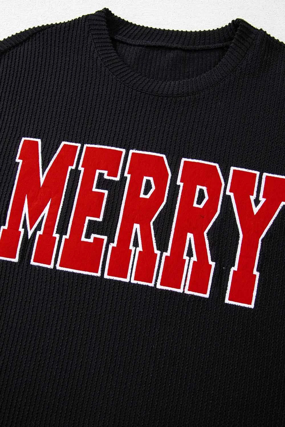 MERRY Round Neck Long Sleeve Top and Shorts Set - Velvet Stardust Co.