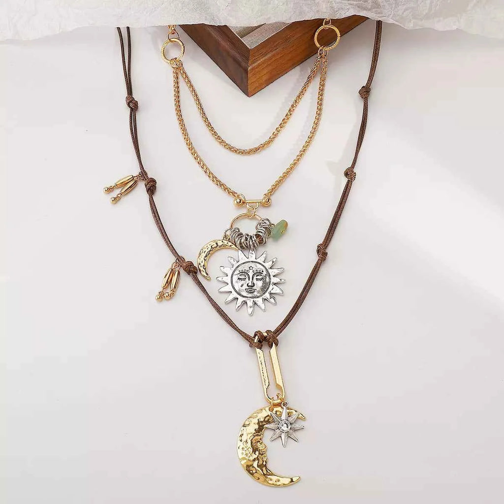 Moon & Sun Pendant Necklace