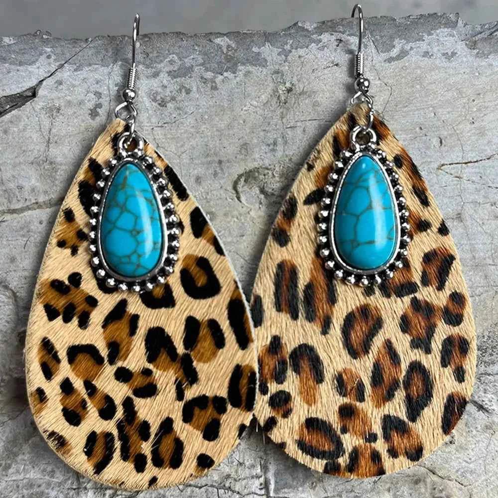 Turquoise Teardrop Earrings - Velvet Stardust Co. - Velvet Stardust Co.