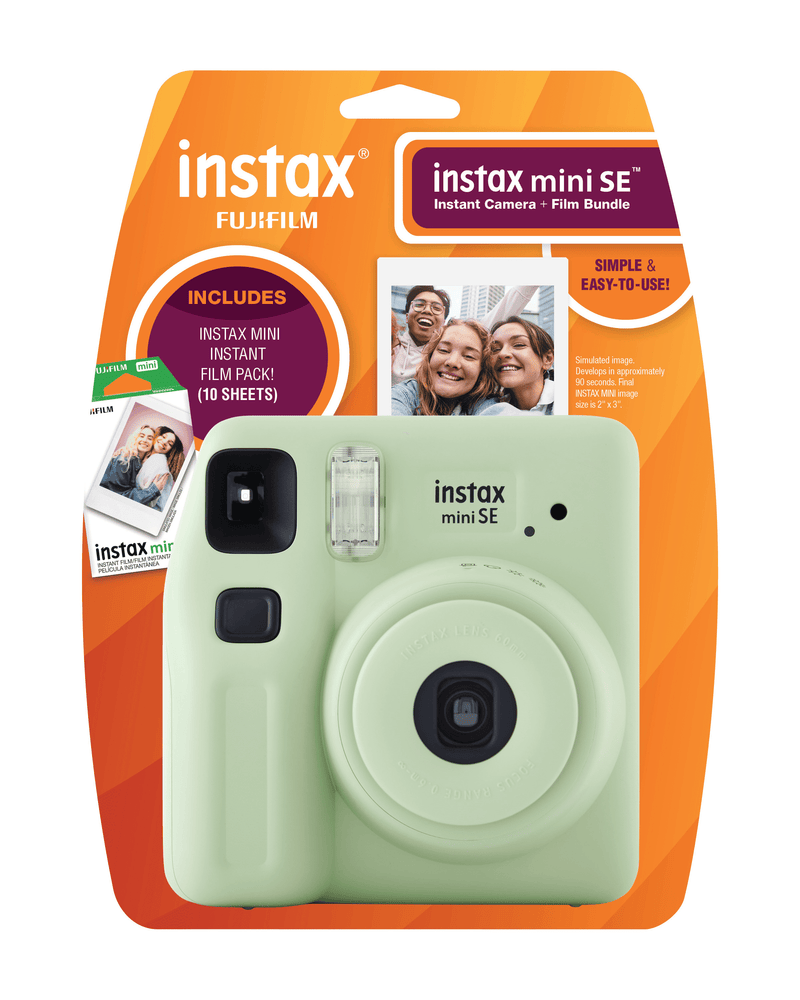 Fujifilm Instax Mini SE Instant Camera + 10-Pack Film – Pink Edition