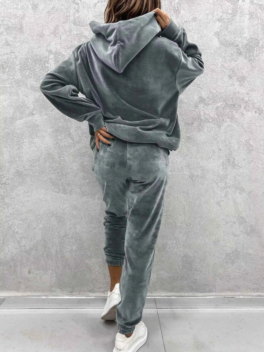 Kangaroo Pocket Hoodie and Pants Set - Velvet Stardust Co.