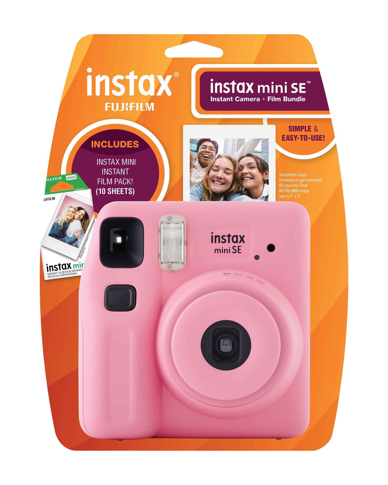 Fujifilm Instax Mini SE Instant Camera + 10-Pack Film – Pink Edition