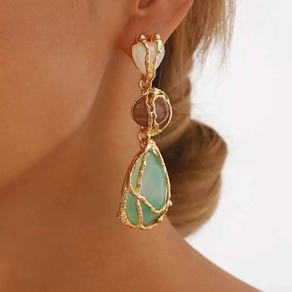 18K Gold-Plated Teardrop Earrings - Velvet Stardust Co.