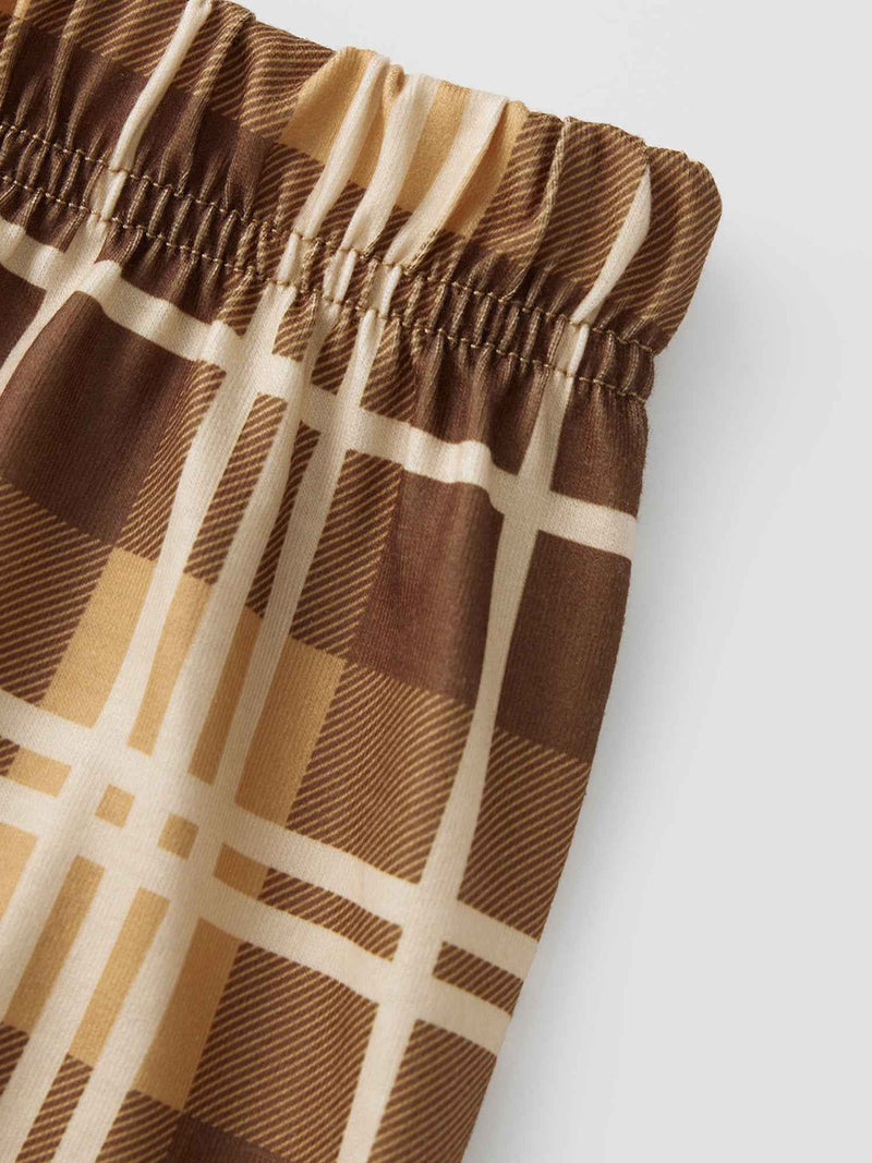 Jaweiwi Family Matching Christmas Pajama Set – Cozy Reindeer Plaid Sleepwear for the Holidays