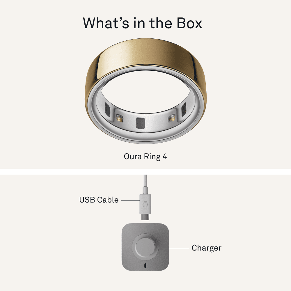Oura Ring 4 – Smart Titanium Wellness Ring for Sleep, Fitness & Heart Tracking (8-Day Battery)