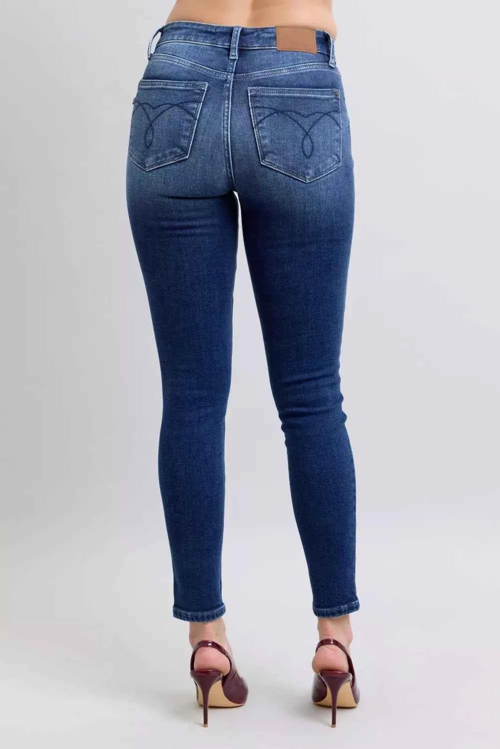 Judy Blue Full Size Washed Thermal Skinny Jeans Plus Size