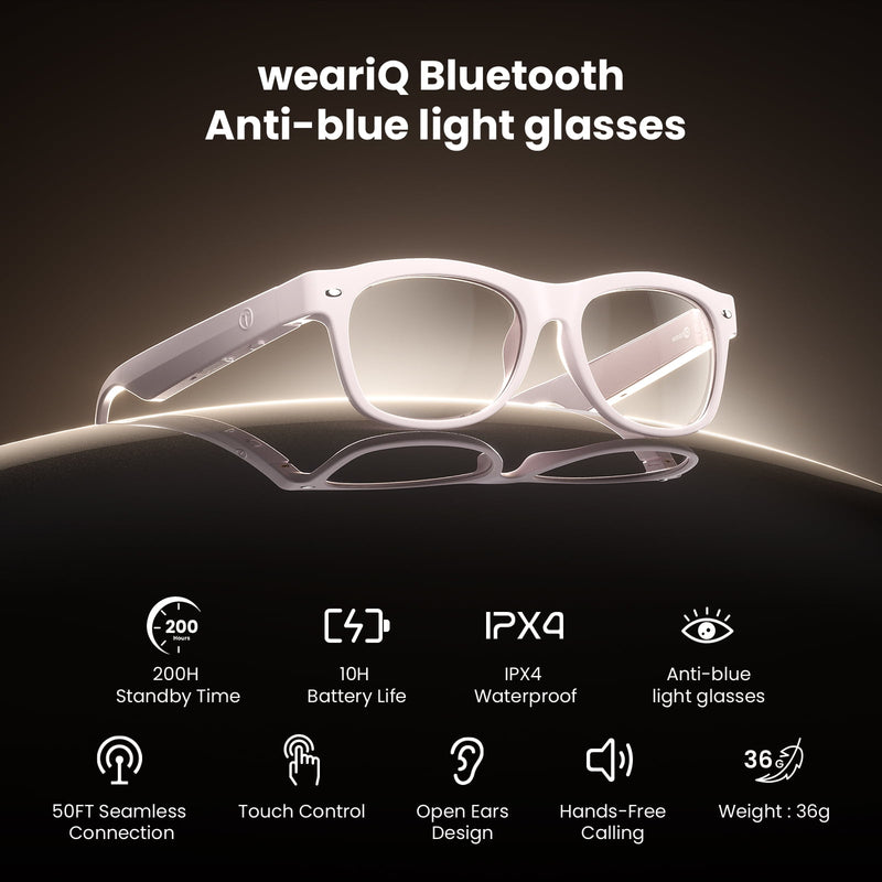 Classic Shiny Black – weariQ Bluetooth Smart Glasses