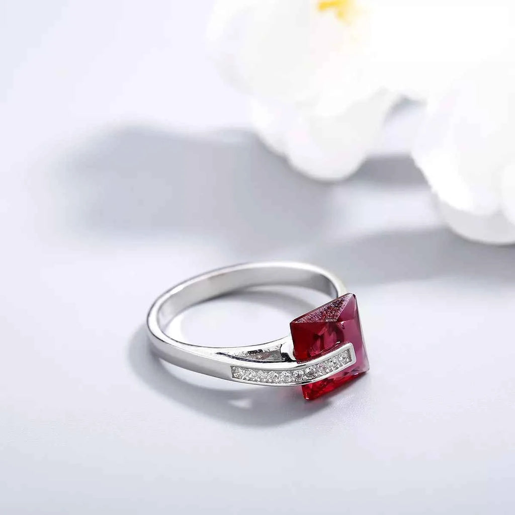 925 Sterling Silver Square Ring