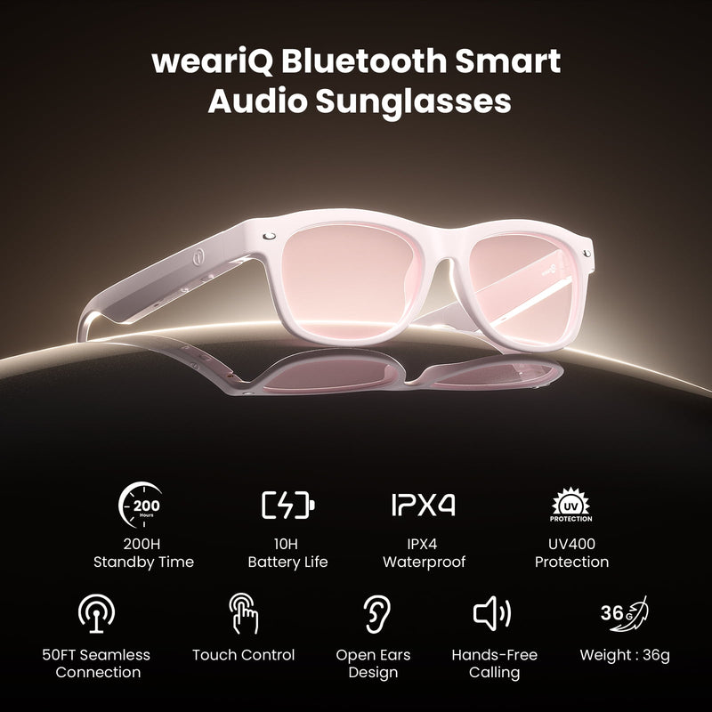 Classic Shiny Black – weariQ Bluetooth Smart Glasses