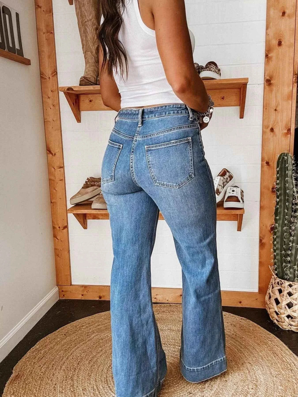 High-Waisted Wide Leg Jeans - Velvet Stardust Co.