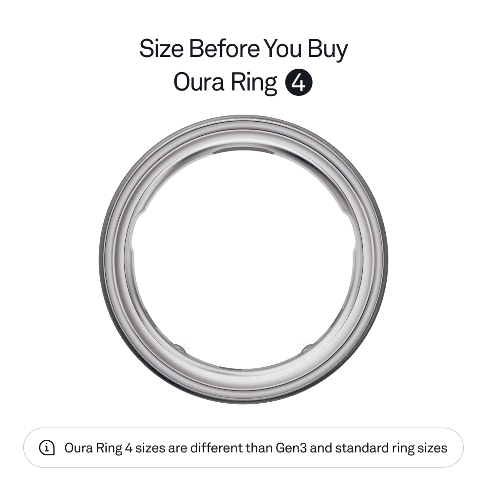 Oura Ring 4 – Smart Titanium Wellness Ring for Sleep, Fitness & Heart Tracking (8-Day Battery)