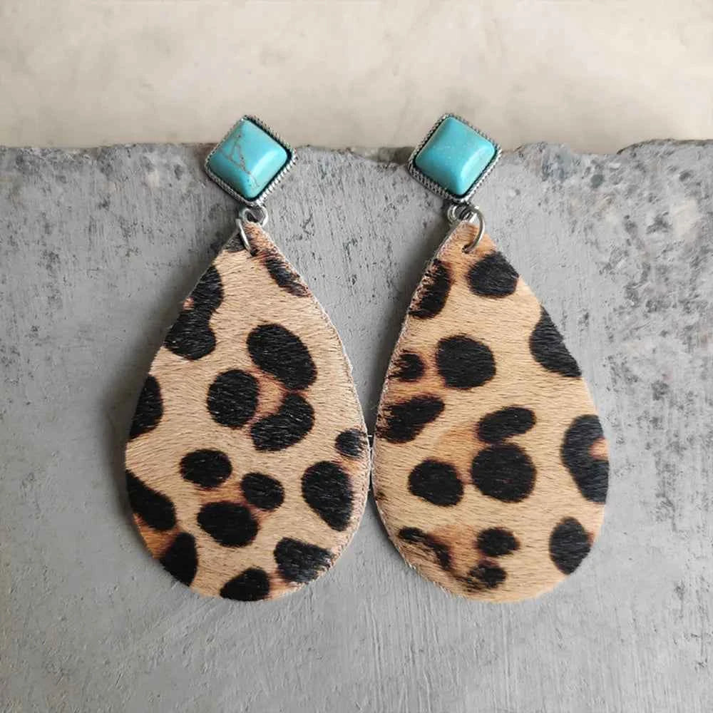 Turquoise Teardrop Earrings - Velvet Stardust Co. - Velvet Stardust Co.