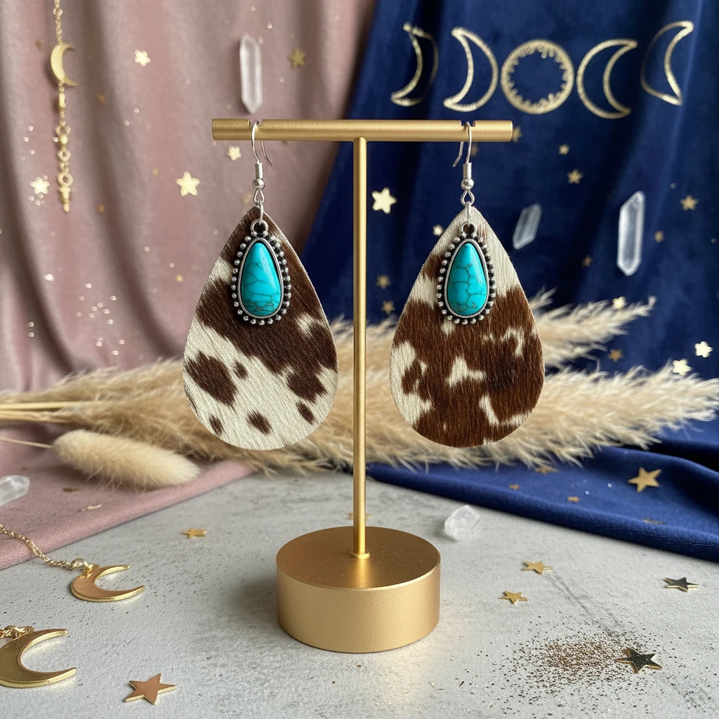 Turquoise Teardrop Earrings - Velvet Stardust Co. - Velvet Stardust Co.