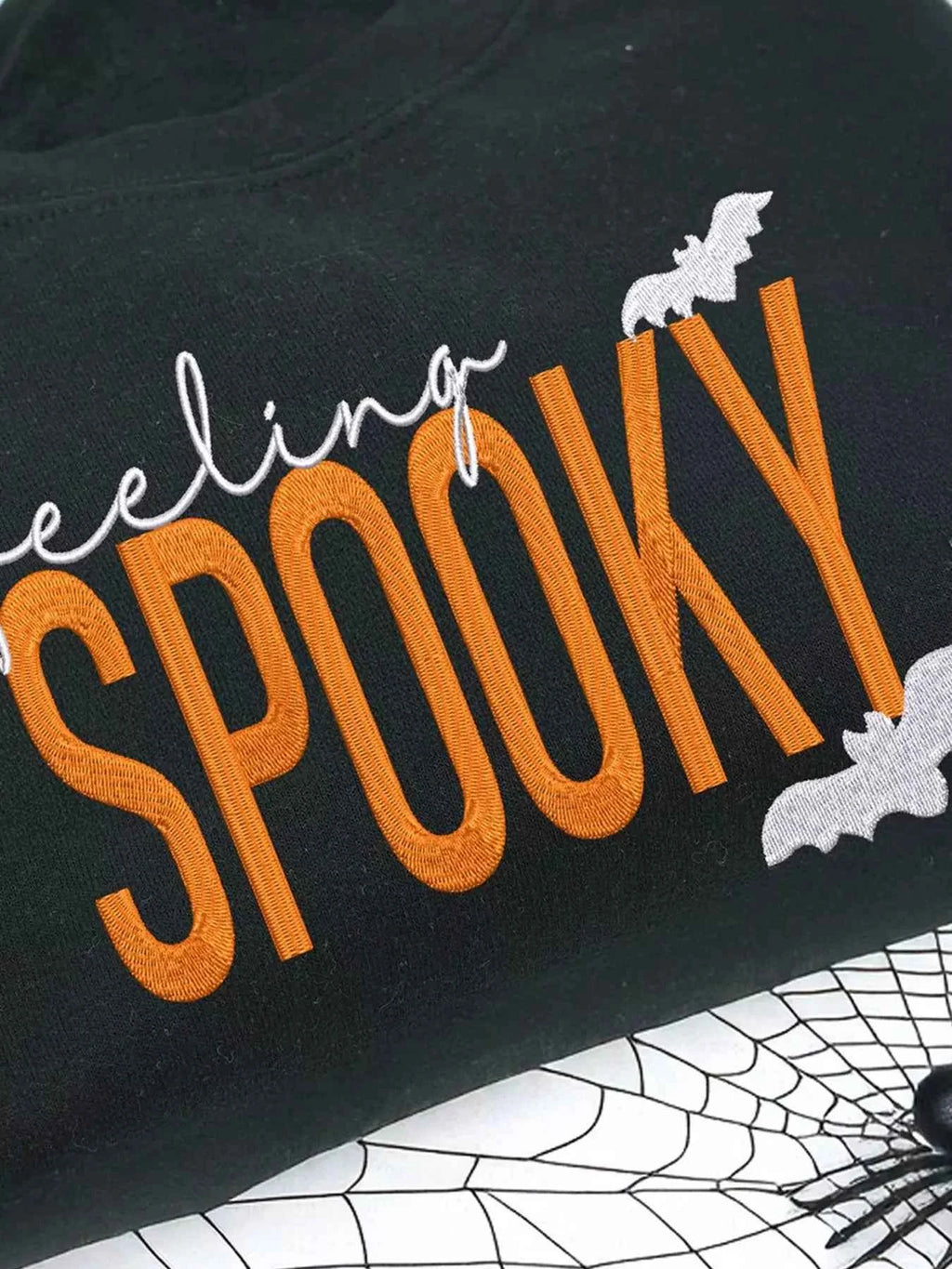 Feeling Spooky Halloween Embroidered Sweatshirt - Velvet Stardust Co.
