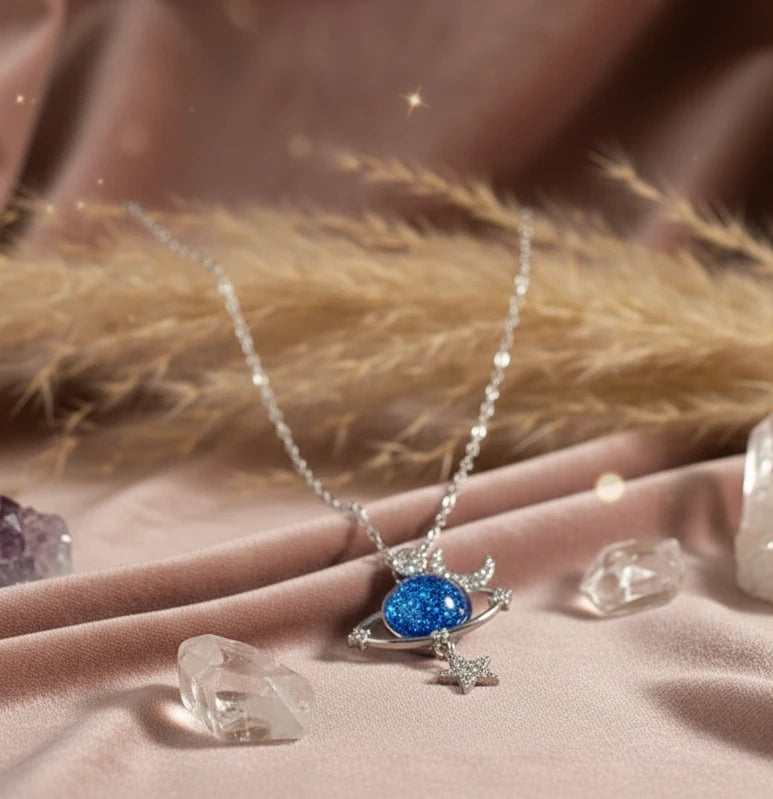 Starry Sky Inlaid Zircon Moon Star Necklace - Velvet Stardust Co.