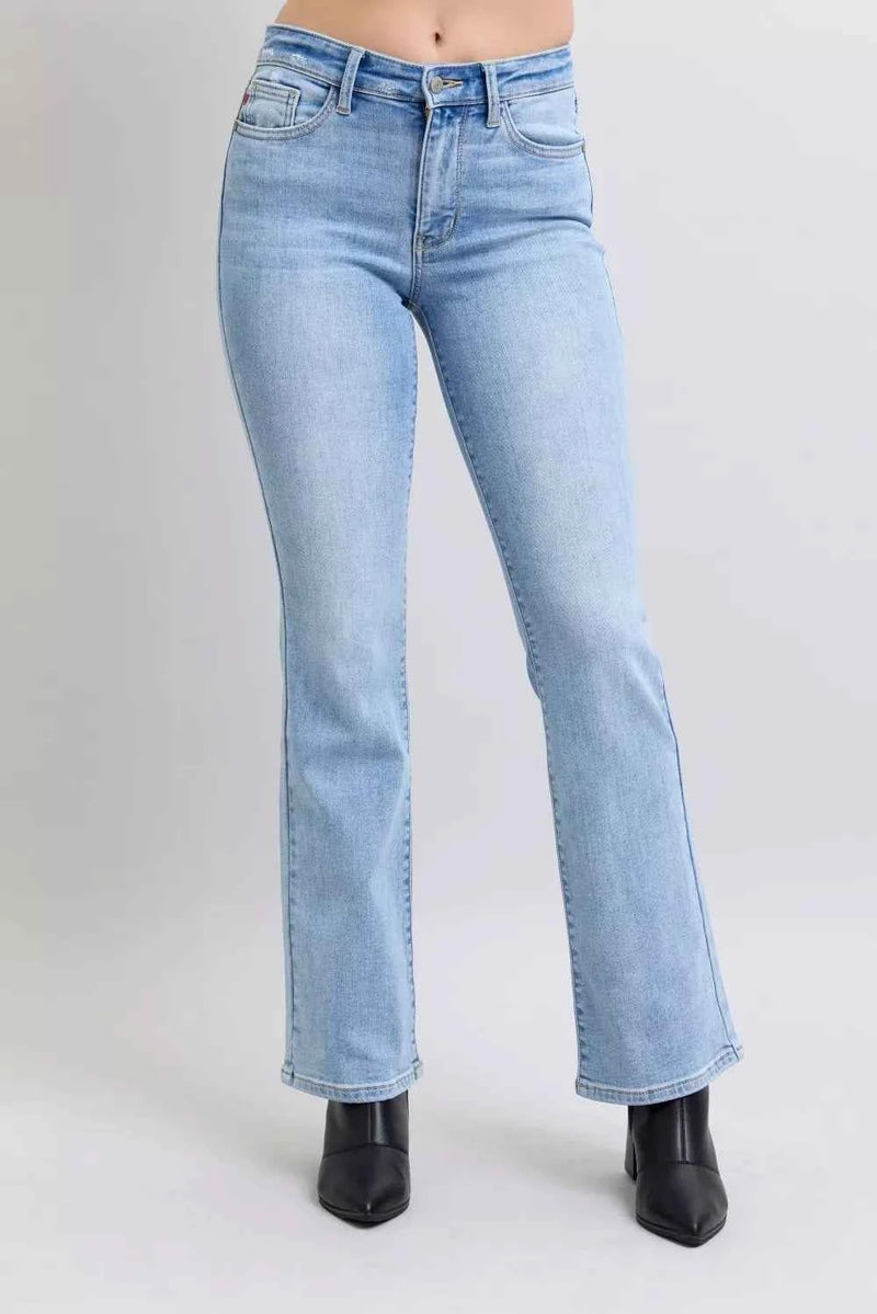 Judy Blue Mid Rise Thermal Bootcut Jeans