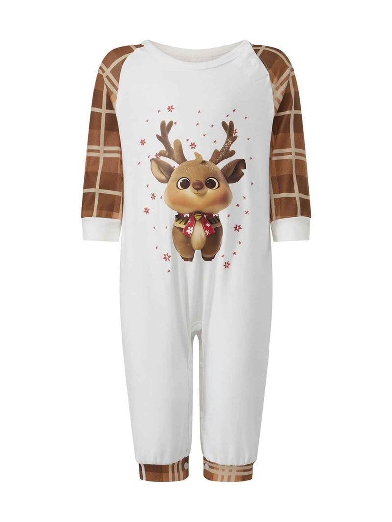 Jaweiwi Family Matching Christmas Pajama Set – Cozy Reindeer Plaid Sleepwear for the Holidays