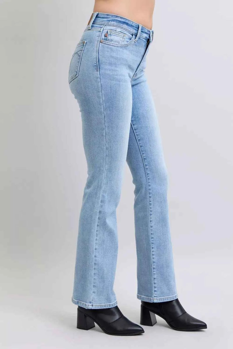 Judy Blue Mid Rise Thermal Bootcut Jeans