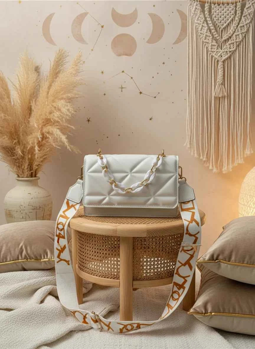 Quilted Adjustable Strap Crossbody Bag - Velvet Stardust Co.