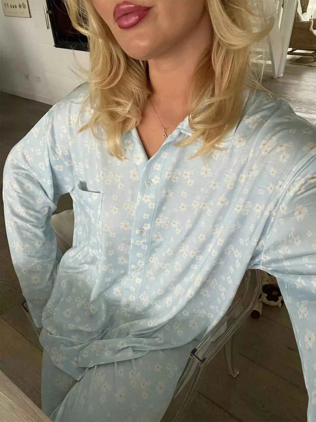 Floral Print Relaxed Fit Top and Pants Lounge Set - Velvet Stardust Co.