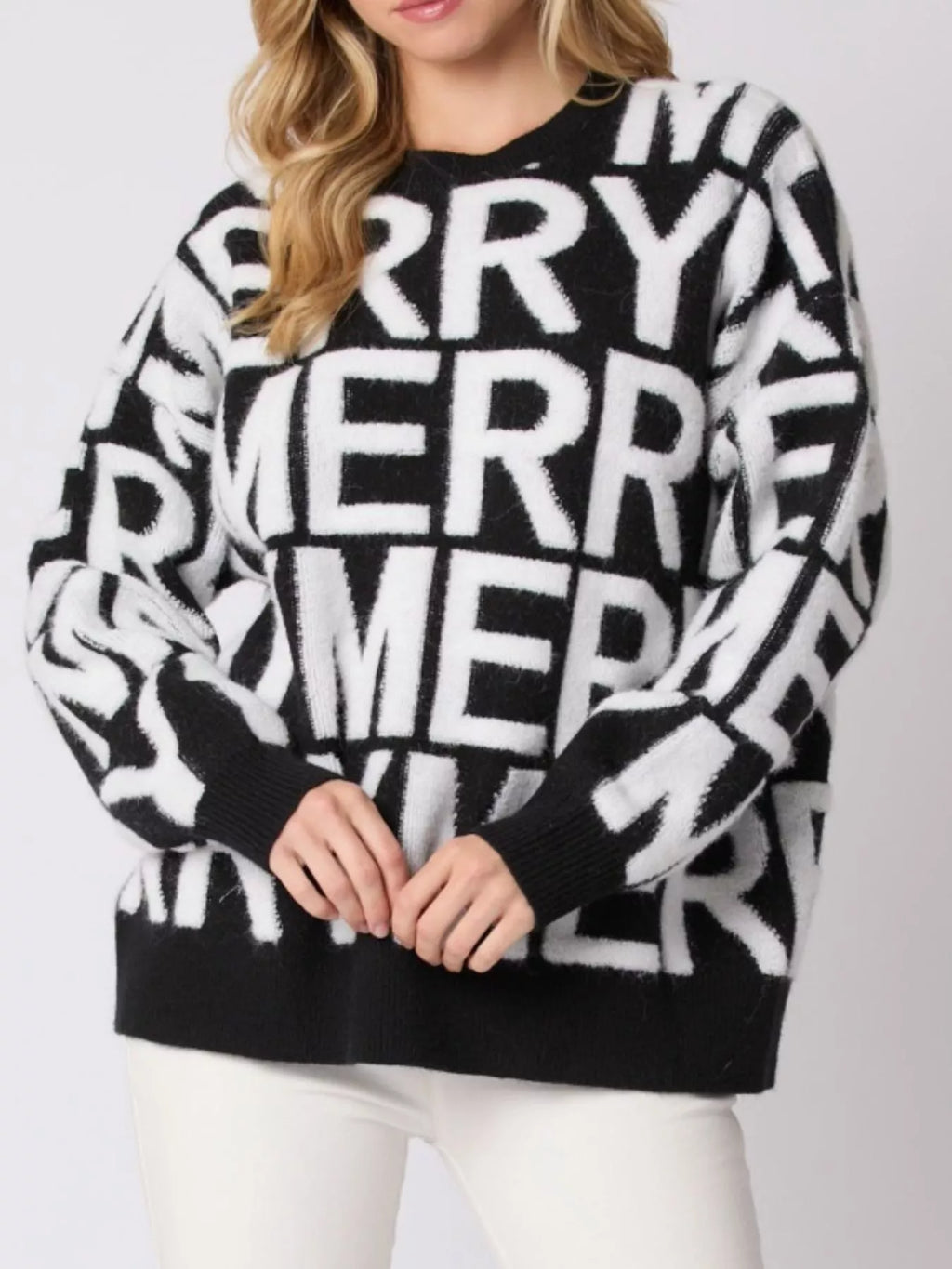 Christmas Merry Festive Holiday Sweater - Velvet Stardust Co.