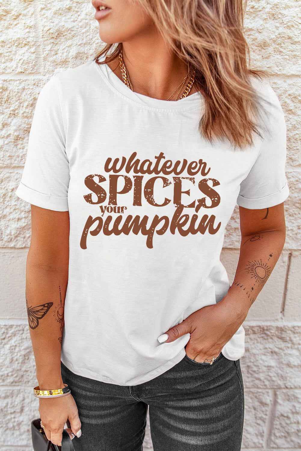 WHATEVER SPICES YOUR PUMPKIN Graphic Tee - Velvet Stardust Co.