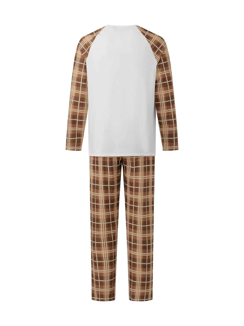 Jaweiwi Family Matching Christmas Pajama Set – Cozy Reindeer Plaid Sleepwear for the Holidays