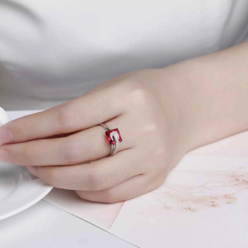 925 Sterling Silver Square Ring