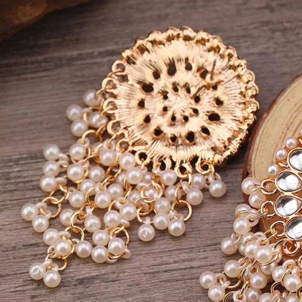 Pearl Fringe Dangle Earrings - Velvet Stardust Co.