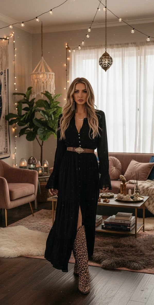 Full Size Lace Detail Long Sleeve Maxi Dress Plus Size