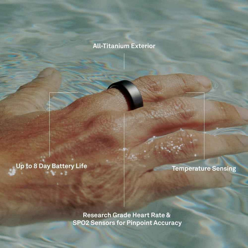 Oura Ring 4 – Smart Titanium Wellness Ring for Sleep, Fitness & Heart Tracking (8-Day Battery)